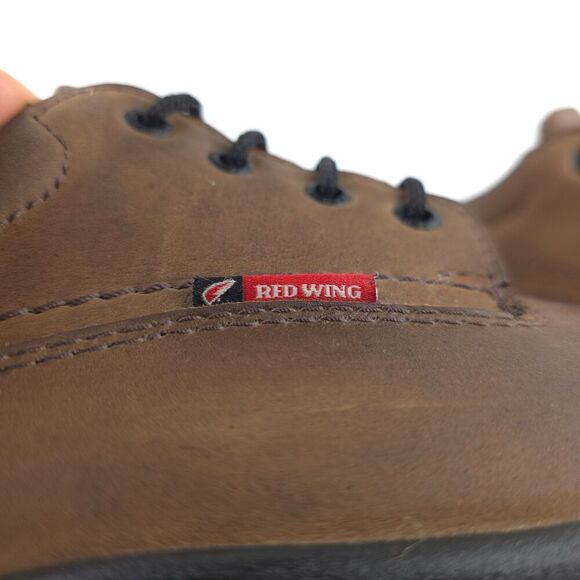 RED WING King Steel Toe Safety Work Shoe Low Top Oxford Brown Leather Workwear